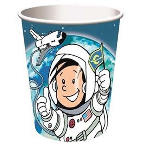 36-teiliges Partyset * ASTRONAUT FLO * mit Teller + Becher + Servietten + Deko // Kindergeburtstag Kinder Feier Set Fete Partygeschirr Deko Fest Kinder Geburtstag Party Mottoparty Motto Weltraum Raumschiff Space All Alien - 3