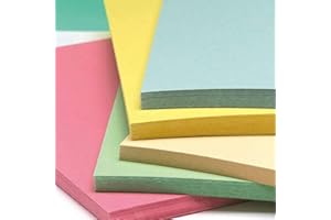 BCreativetolearn Tarjeta 100% Reciclada - Tarjeta De Colores 180GSM 50 Hojas De Colores Surtidos - Se USA para Hacer Tarjetas, Imprimir, Copiar Tarjetas |Pastel|A5