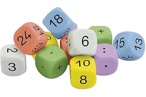 TimeTEX Juego de Dados de matemáticas (12 Piezas, 20 mm, en Caja)