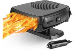Leaflai Car Heater - 150W Winter Auto Heater Kit 12V Car Defroster That Plug into Cigarette Lighter, 2 in 1 Fast Heating/Cooling Car Demister for Small Car