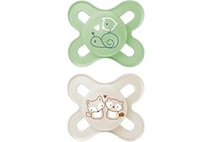 MAM Original Start Schnuller | 0-2 Monate | Schnuller für Neugeborene | 94% Akzeptanz | stillfreundlich | 100% der Hebammen empfehlen | SkinSoft Silikon | Schnecke/Fuchs | 2 Stück