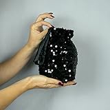 Bolso Velvet Terciopelo saten novia boda fiesta navidad vestido de fiesta negro lentejuela