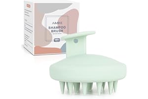 AIMIKE Scalp Massager Shampoo Brush, 100% Silicone Scalp Brush, Scalp Massage for Hair Growth & Scalp Scrubber for Washing Hair, Dandruff Removal,Hair Massager Scalp Brush on Wet & Dry Use-Mint Green