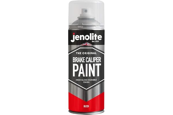 JENOLITE Peinture en Spray pour Étriers de Frein | ROUGE BRILLANT | 400ml | Peinture de Restauration pour Freins et Étriers | Finition Durable, Résistante à la Chaleur et à l'Essence