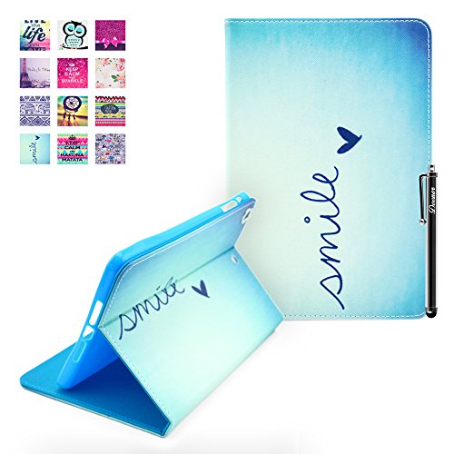 iPad Mini 3 Hülle, DEENOR Signature Design PU Leder Abdeckung Stand Flip Schutzhülle Hülle für Apple iPad Mini 1/2/3 Generation. (Signature)