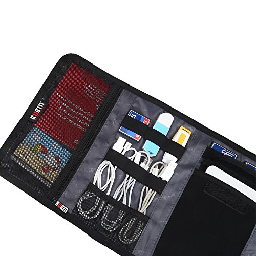 BUBM Neue Wrap Universaltasche Reisetasche für Elektronikzubehöre Elektronik Organizer wie iphone 6S, 4 Flächer, Dunkelblau - 5