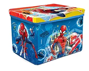 Aadhyan Dash Spiderman / Marvel Toy Storage Box Cum Stool for Kids