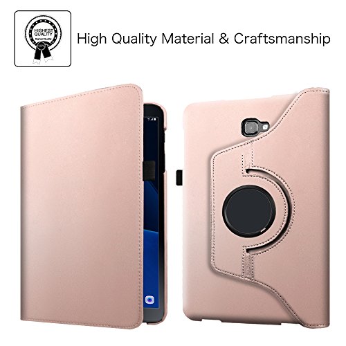 Fintie Samsung Galaxy Tab A 10.1 Hülle – 360° Drehbarer Stand Smart Cover Case Schutzhülle Tasche Etui mit Ständerfunktion Auto Schlaf / Wach Funktion für Samsung Galaxy Tab A 10,1 Zoll T580N / T585N Tablet (2016 Version), Roségold - 2