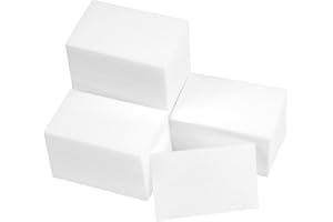 CHEERHOM Paquet de 300 Cotons pour Manucure, Cotons pour Ongles Non Pelucheux, Lingettes pour Ongles, Lingettes pour Ongles Non Pelucheuses pour Préparer et Compléter Nail Art (Blanc)