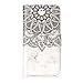 Produktbild Karomenic PU Leder Hülle kompatibel mit iPhone SE/5S/5 Emboss Blume Muster Handyhülle Brieftasche Silikon TPU Schutzhülle Klapphülle Ledertasche Wallet Flip Case Etui,Marmor Mandala