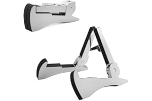 DIDA Gitarrenständer, leichter stabiler Gitarrenständer für Akustik-, Bass-, E-Gitarren, faltbarer Gitarrenständer, Boden, tragbarer Gitarrenständer für Reisen (Silber)