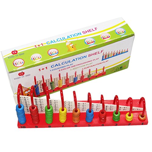 Souarts Natural Wooden Math Beads Abacus Intelligence Kids Toy