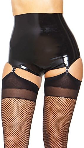 Raw Moulded Rubber Women's Suspender in Rubber Black size UK 10 (S)