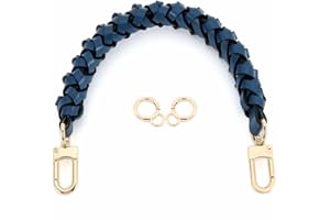 Senral Geflochtener Griff für Neonoe Pochette Eimertasche Top Griff Strap Ersatz Handgemachte Echtleder Griff 31 cm (Bule Braided Handle)