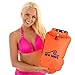 Produktbild New Wave Swim Boje für Open Water Schwimmer und Triathleten - Licht und Visible Float zur sicheren Training und Rennen (Orange PVC Mittel 20L)