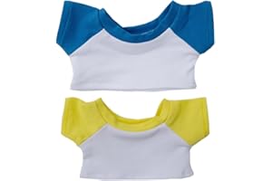 niannyyhouse Bambola di peluche, 10 cm, 15 cm, 20 cm, vestiti che bloccano il colore, t-shirt, maglietta morbida, accessori per vestire (A4, 10 cm)