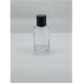 ANADOLU PARF&Uuml;M | Boş Tekrar/Kolay Doldurulabilir Şeffaf Parf&uuml;m/Kolonya Şişesi 100 ml Siyah Kapaklı