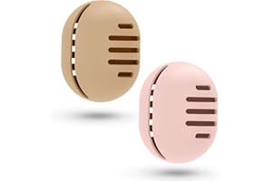 Fauxomor Custodia Spugna per Trucco Doppia Faccia Traspirante per Viaggio,Porta Spugna in Silicone per Beauty Blender per Tutte le Spugne,Riutilizzabile e Igienica Facile da Trasportare,Rosa+Cachi