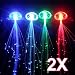 2x LED Hair Extensions Girls Gift Party Bag Clip Pony Tail Fiber Optic Light Up