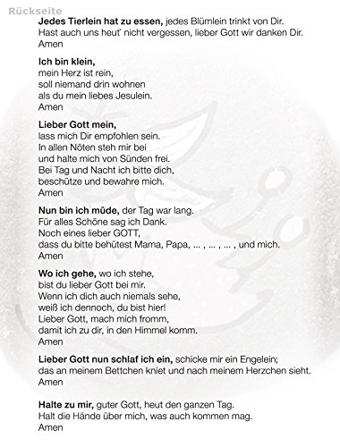Kinder – Schutzengel für Dich – Serie 4 – Motiv 04 – mit 7 Kindergebeten auf der Rückseite der Karte – Handbemalter Naturstein „Unikat“ Mehr bemalte Steine finden Sie wenn Sie im Suchfeld bei Amazon „The Art of Stone“ eingeben. - 2
