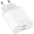 Caricatore USB C, 25W Caricabatterie Rapido Replacement for iPhone 15/15 Plus/15 Pro/15 Pro Max/14/13/12/11/XS, Pad Air/Pro/M