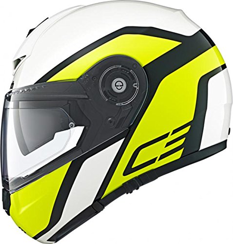 Preisvergleich Produktbild Schuberth Klapphelm C3 Pro Observer Weiß Neongelb Schwarz, Größe L