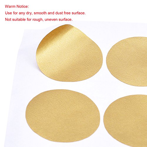 Outus Wandtattoo Konfetti Gold Dot Aufkleber 1.2 Zoll für Hauptdekor (216 Stück, Gold) - 3