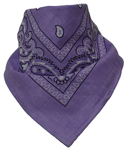 Alex Flittner Designs Bandana con dibujo Paisley en purpura claro