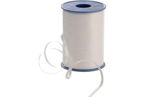 PRÄSENT AMERICA Ruban Paquet Cadeau blanc pur, 500 m de Bolduc pour Emballage, Bolduc Largeur 5 mm, Accessoire de Décoration & Bricolage DIY, Ruban Décoratif pour Présents, en Toute Occasion 2525-600