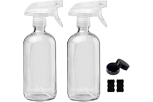 Afufu Flacons pulvérisateur Réutilisable Flacons vaporisateur vide avec gâchette de pulvérisation, beauté organique/cuisine/nettoyage(2 x500 ml)