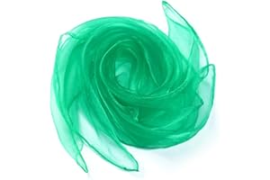 Whakano 10 Stück Square Jongliertücher Seidentücher Chiffontücher,Performance Tanztücher,Gymnastiktücher Jonglier Tücher Schals für Tanzen,Jonglieren,Sensorisches,Tanztücher,70cm,Gras-Grün