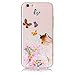 Price comparison product image For iPhone 6 Case,iPhone 6S Case [With Tempered Glass Screen Protector],Qimmortal(TM) Colourful Painting Pattern Soft Gel TPU Silicone Personality relief pattern Scratch Resistant Protective Cell Phone Case Cover For iPhone 6/6S(Butterfly Cat)