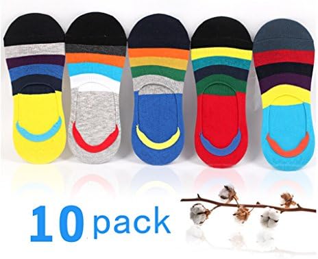 Ankle socks Men no show low cut cotton sport 10 pairs high Non-slip Silica gel Anti-off casual ankle cotton Business sport