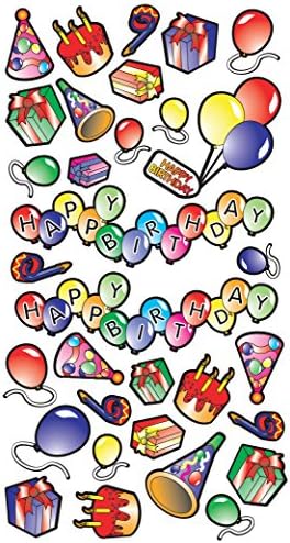 Purple Peach Fun, Social and Educational Sticker Sheets (Pack of 12) Birthdays for Parents and Teachers