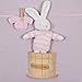 Plush Raised Pictures For Baby/ Nursery (Pink Bunny Rabbit On Washing Line)