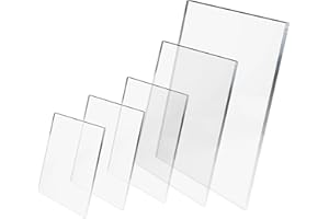 DNQ 3mm Crystal Clear Acrylic Perspex Plastic Sheet Panel Lightweight for Multipurpose Crafting, DIY, Picture Frame, Glass Painting Shed Windows (1, Transparent, 80cm x 60cm)