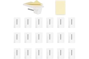 Minnhua 20PCS Ganci Autoadesivi per Tende di Rete - Ganci in Plastica Bianchi per Muro e Parete - Canne per Tende