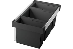 Blanco 525221 Flexon II 80/3 Kitchen Waste sorter Container 80/3-525221, Black, Medium