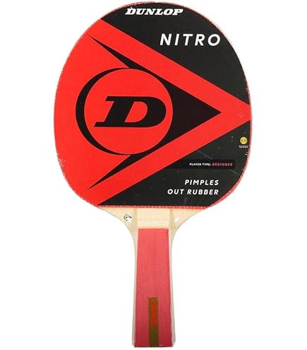 Racchetta Da Ping Pong Dunlop Blackstorm - Ideale Per Principianti, Con Gomma Invertita E Manico Concavo