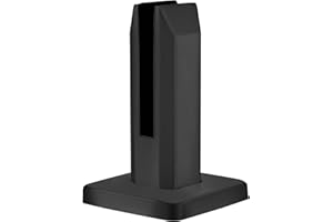 YUNYODA Abrazadera de Vidrio 1PCS, Acero Inoxidable Escaleras Soporte Barandilla Cristal de Piscina, Poste de Balaustrada Vidrio, Soporte de Abrazadera de Vidrio para 0.3-0.5" Cristal, Negro Mate