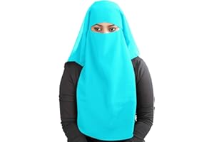 MyBatua 3 Schichten saudi niqab Im atmungsaktiven Georgette, Großhandelspreis, 1 stk Gesichtsschleier NQ-003
