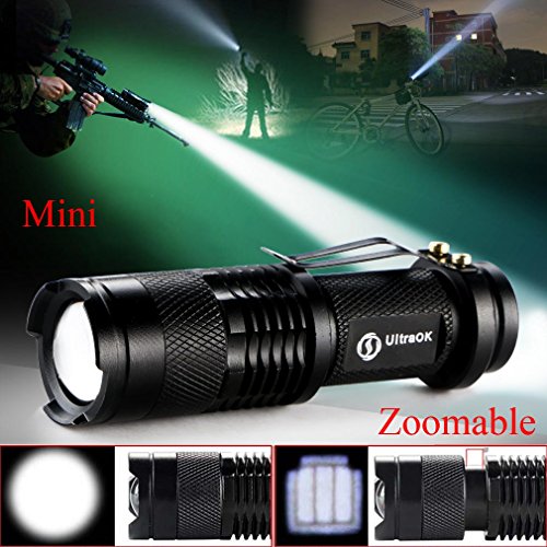 Enjoydeal 7W 300LM mini Q5 LED ZOOMABLE Taschenlampe Handlampe Camping Flashlight schwarz Glanz 1 Dateien - 2