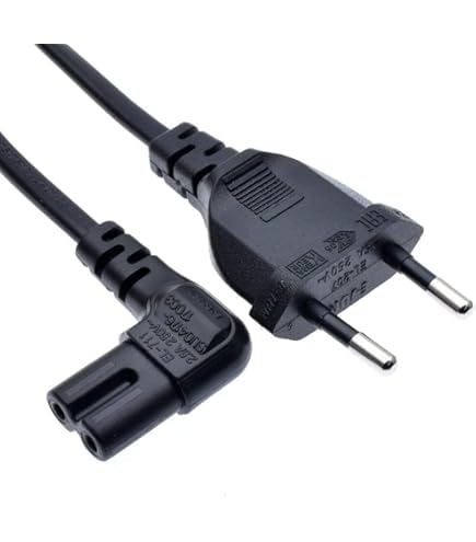 goobay Eurostekker > C7 90° kabel Wit, 3 meter