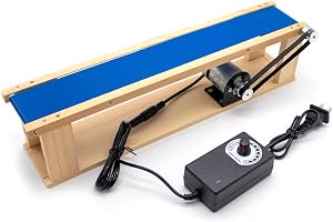 Mini stationär transportband 5 x 70 cm, hissmodell friktion undervisningsverktyg, vetenskap experimentenhet 0-6000 RPM AC 100-240 V