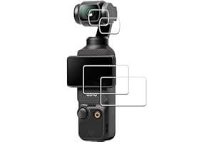 iDaPro [2Pcs Protection d'Ecran pour DJI Osmo Pocket 3+[2Pcs] Protecteur d'objectif pour Osmo Pocket3 Objectif,Verre Trempé,Dureté 9H,Anti-rayure,Sans Bulle,Anti-empreinte,Installation Facile