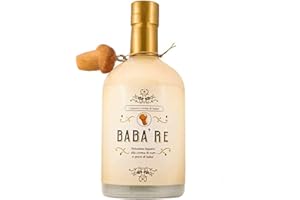 TERRE POMPEIANE Liquore Babà Re con Crema di Latte | Raffinato Rhum dei Caraibi | Con Pezzi di Baba | Eccellenza Campana | Tradizione di Napoli | Tappo Tipico | Bottiglia 50Cl | Idea Regalo