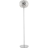Kartell Planet Lampada da Terra, H. 160 cm, Dimmerabile, Trasparente(Cristallo)