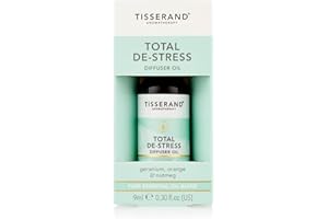 Tisserand - Total De-Stress - Aromatherapy Diffuser Oil - with Geranium, Nutmeg and Orange - 100% Natural Pure Essential Oils - 9ml