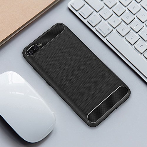 Funda ASUS Zenfone 4 Max ZC554KL  AICEK Negro Silicona Fundas para ASUS Zenfone 4 Max Pro ZC554KL Carcasa ASUS Zenfone 4 Max Plus ZC554KL Fibra de Carbono Funda Case  5 5 Pulgadas 