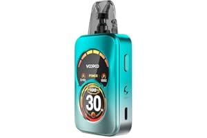 TILLELOT Voopoo Argus A Pod Kit, 1100mAh Battery, Dual Zone Display, OLED Screen, LED Light, Airflow Adjustment, On/Off Slider, 2ml Cartridge Capacity, No Nicotine (Azure Blue)